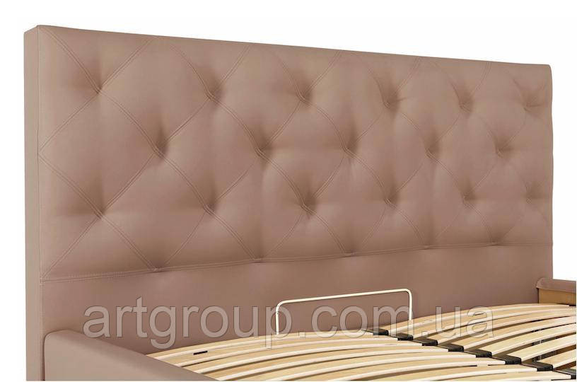 Ліжко-подіум двоспальне BristolNew Design Standart 140×190см Екошкіра Коричневий Дніпро - фото 4