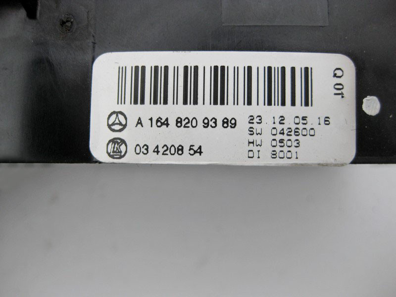 Mercedes-Benz  A1648209389 9174 Задній блок керування кліматом ML W164 R-Class W251 Одеса - фото 3