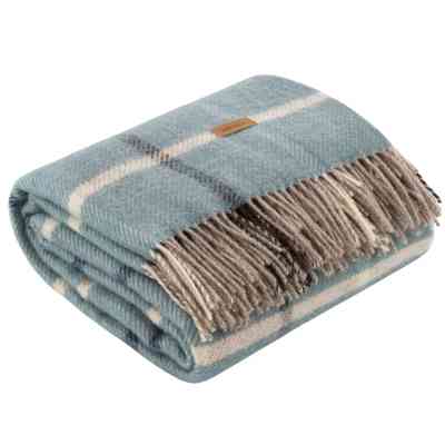 Плед Ardesto Leonardo Alpina 100% шерсть, голубой 140x200 см (ART0704LM) Винница