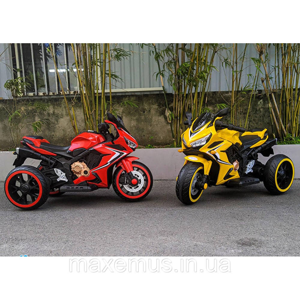 Электромотоцикл детский на аккумуляторе 3-х колесный SPOKO N-518 электрический мотоцикл для детей синий Мостиска - изображение 8