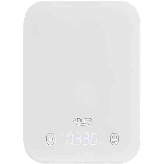 Ваги кухонні Adler AD 3181 white електронні/ 10кг/ г; кг, фунт/ 2хААА/ автовимкнення/ скло Вінниця