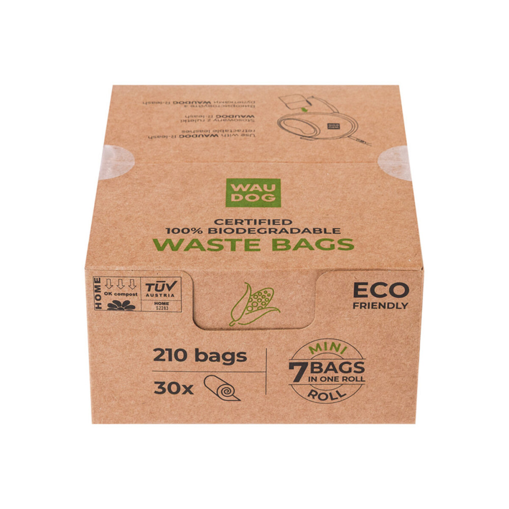 Биоразлагаемые пакеты WAUDOG для уборки за животными, МИНИ, 20х25 см, уп. 30 рул (210 шт) Киев - изображение 3