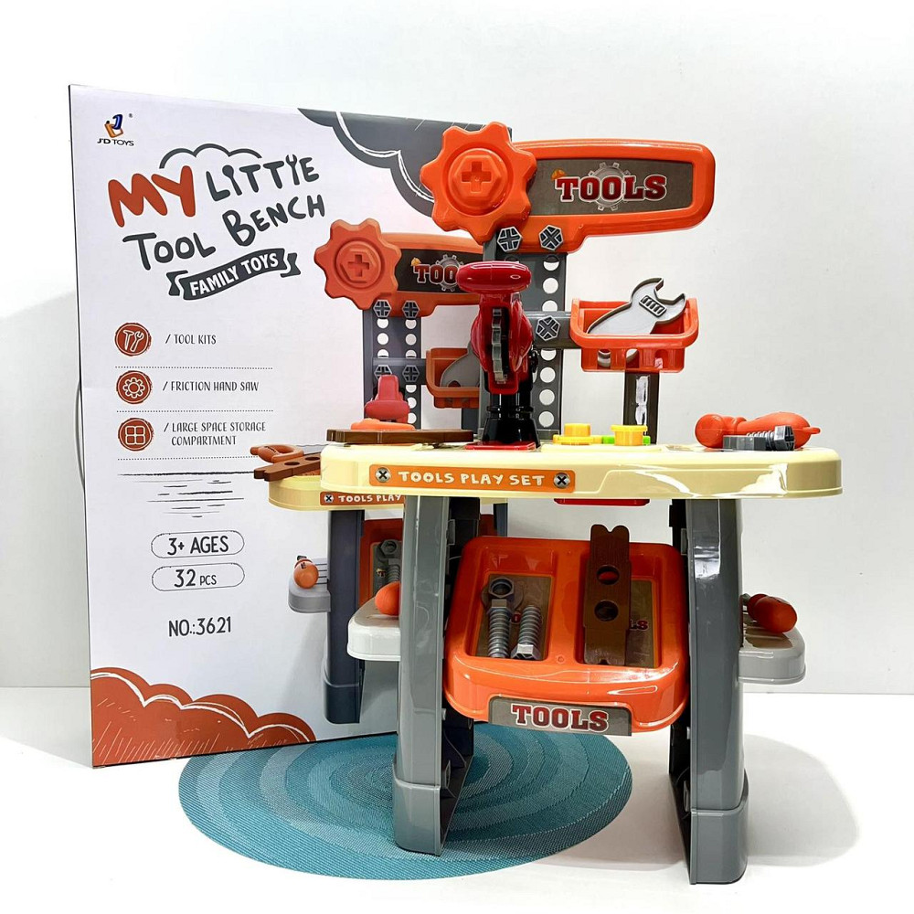 Дитячий набір інструментів для хлопчика стіл з інструментами 36 предметів (3621) Чернігів - фото 9