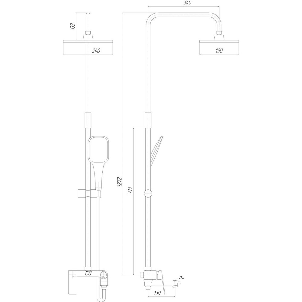 Душова система TOPAZ ODISS TO 18102-H52-BL (000020842) Київ - фото 5