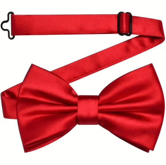 Краватка-метелик VIP Червона атласна двошарова на підкладці 12х6 см Київ