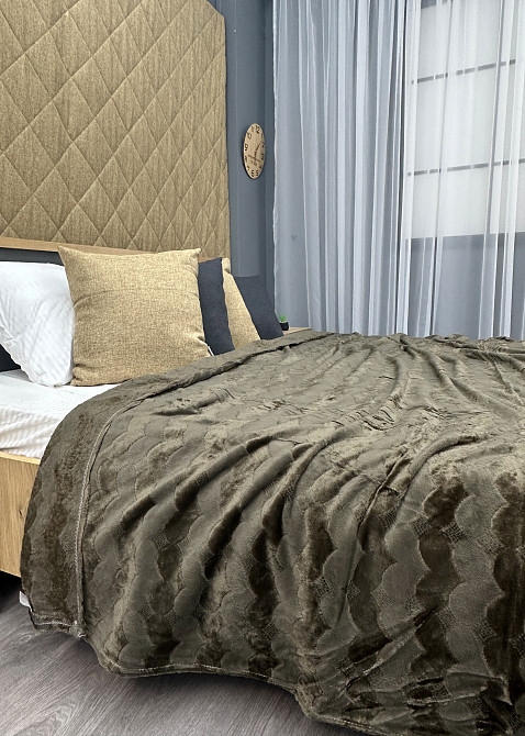 Плед-покривало 200х230 см (+-5см) Хакі (87-252) Київ - фото 2