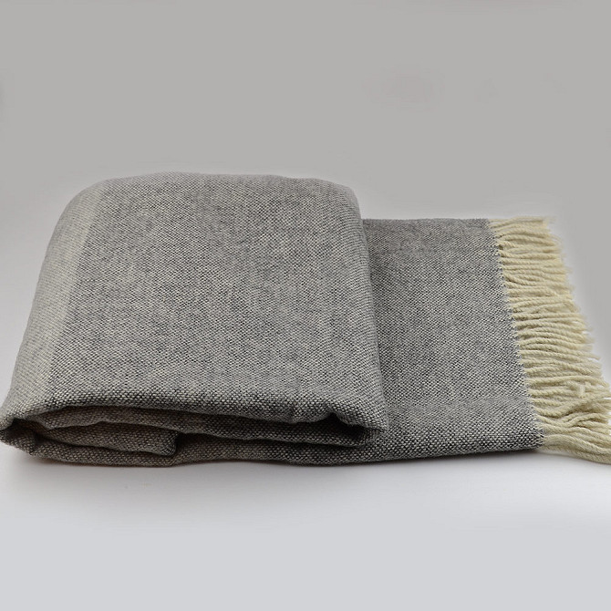 Покривало плед шерстяной 130х180см 350г/м2 19P-13-grey (Серый) Сумы - изображение 1