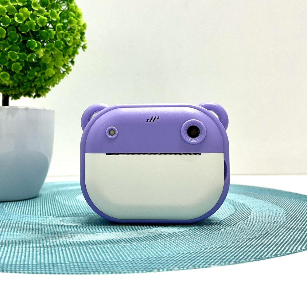Фотоапарат-принтер фронтальна камера чб друк USB-кабель 2 рулони термопапери звук фото відео ігри SD роз'єм Фіолетовий (C 66631) Чернігів - фото 2