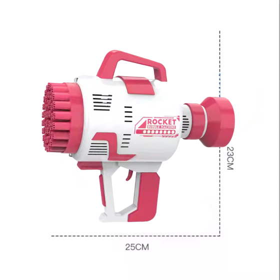 Пистолет для мыльных пузырей на аккумуляторе, генератор мыльных пузырей, мыльные пузыри для детей, розовый Каменец-Подольский