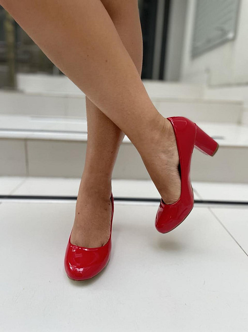 Туфлі жіночі YES MILE червоні еко-лак каблук 6см 36р. 37р. ( -1 1897) Коломыя - изображение 4