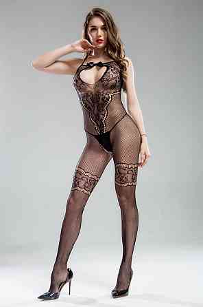 Эротический бодистокинг кружевной из сетки, женское секси белье,универсальный размер рост:145–185 см, One Size черный,70149 Каменец-Подольский