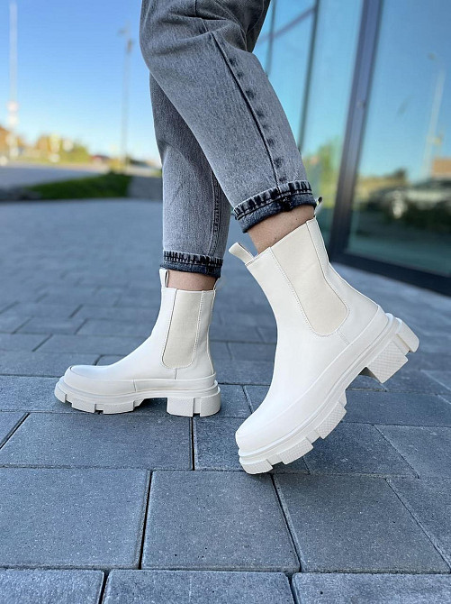 Черевики жіночі TEE бежеві еко-шкіра висота 17см ( -3) Коломыя - изображение 3