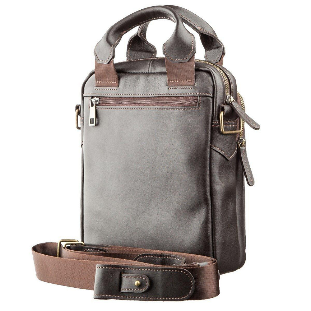 Сумка мужская SHVIGEL 11183 в гладкой коже Коричневая Киев - изображение 6