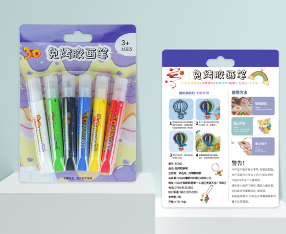 Набір вітражних фарб і 3D-маркерів, комплект для дизайну та рукоділля, 6 кольорів Кам'янець-Подільський