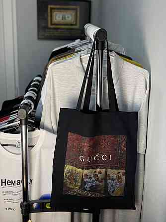 Шопер з дизайнерським принтом «GUCCI стиль» | Сумка екоторба з килимовим арт-дизайном Чернівці