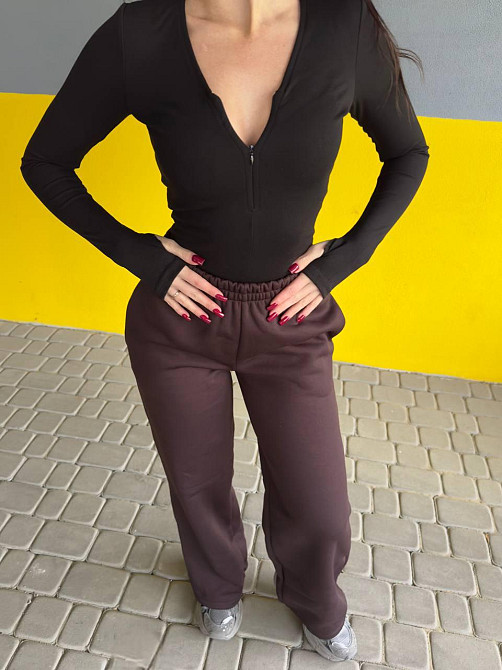 Женский стильный базовый лонгслив трикотаж Джерси Черный Одесса - изображение 1