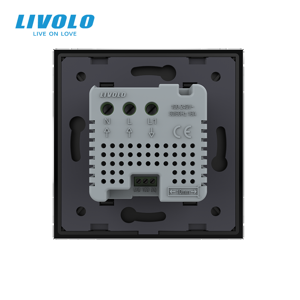 Розумний Wi-Fi терморегулятор (термостат) сенсорний програмований для електричної теплої підлоги LIVOLO чорний, матова скляна рамка Коломия - фото 9