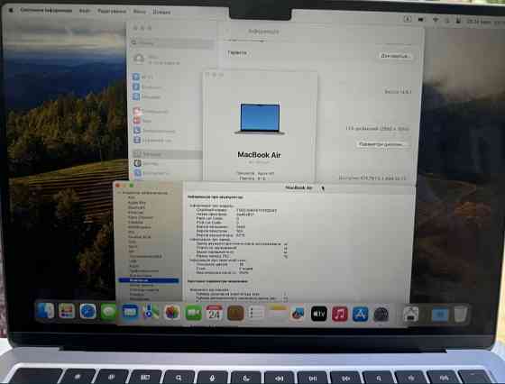 Ноутбук: MacBook Air 2022. M2 , 8/512Gb. Space Gray , 16 Цыклов , идеал. Київ