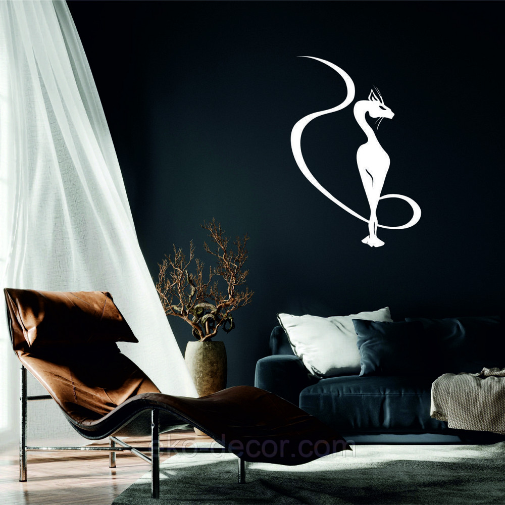 Декоративне настінне 3D Панно «Кіт» Декор на стіну з об'ємом Київ - фото 1