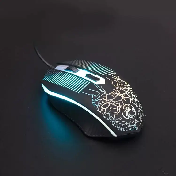 Мембранна Клавіатура провідна з підсвіткою та ігрова миша провідна в комплекті iMICE KM-680 Одеса - фото 2