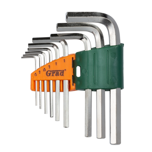 Набір ключів шестигранних d1,5-10мм короткі CrV 9шт Grad Житомир - изображение 3