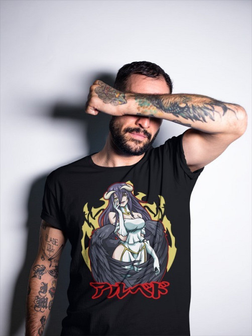 Футболка чоловіча з аніме принтом Оверлорд Аінз Ооал Говн оверсайз (S/M/L) Чорний AnimeJ0484 Дніпро - фото 2