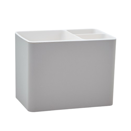 Підставка для столового приладдя пластик какао/біла троянда "Плюс" Алеана Житомир - фото 1