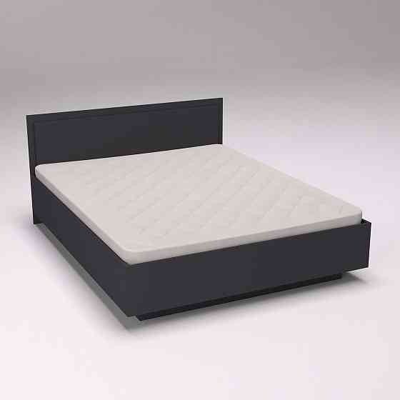 Кровать Кристалл №2 двуспальная, Антрацит, 2035х1632х850 Львов