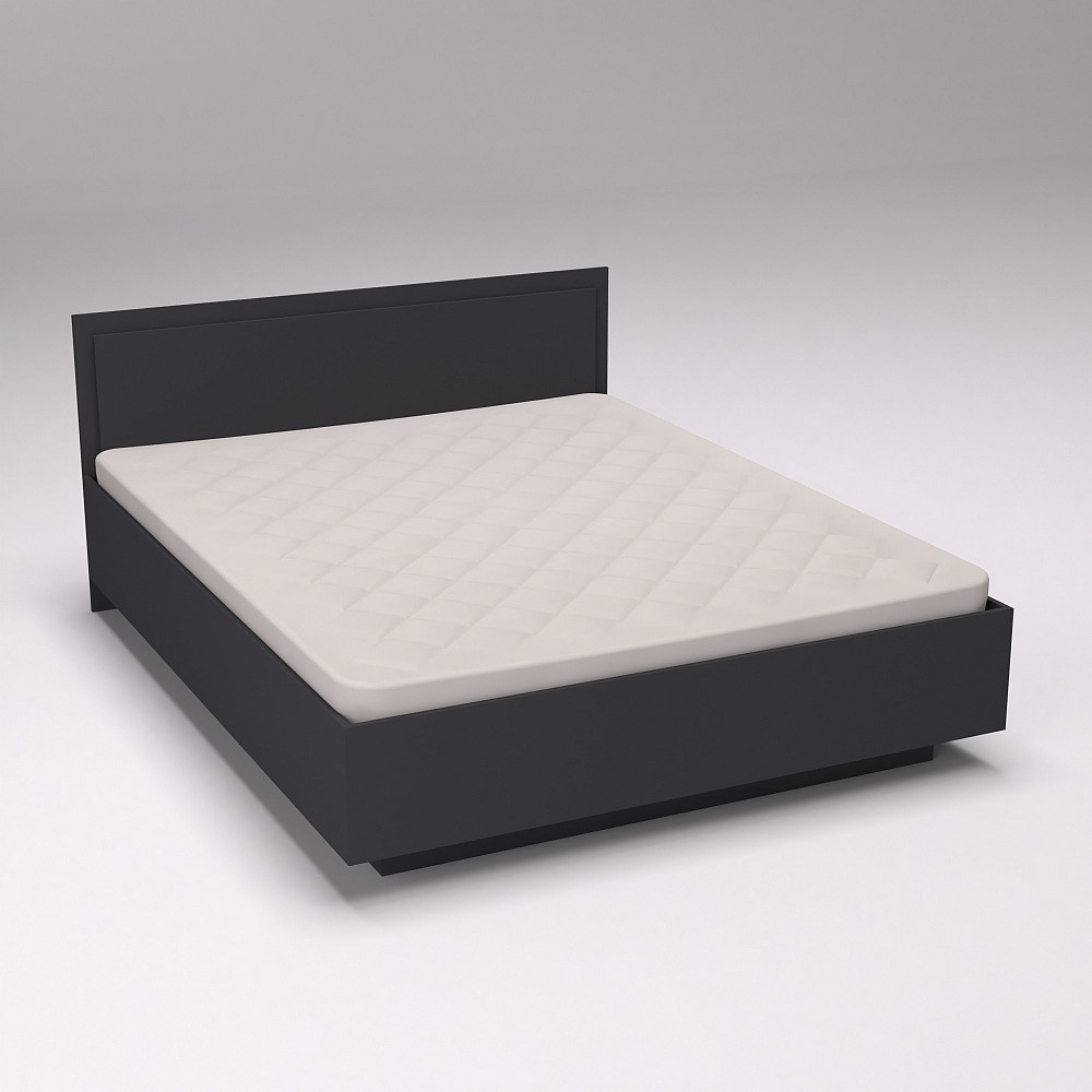 Кровать Кристалл №2 двуспальная, Антрацит, 2035х1632х850 Львов - изображение 3