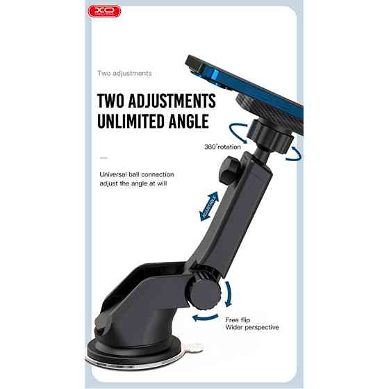 Тримач телефону автомобільний XO C83 Magnetic Car holder чорний Львів