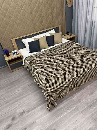 Плед-покривало Шахи 200х210 см (+-5см) Венге з бежевим (87-035) Київ