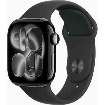 Смарт-часы Apple Watch Series 11 GPS 42mm Jet Black Aluminium Case with Black Sport Band - M/L (MEQU4RK/A) Винница