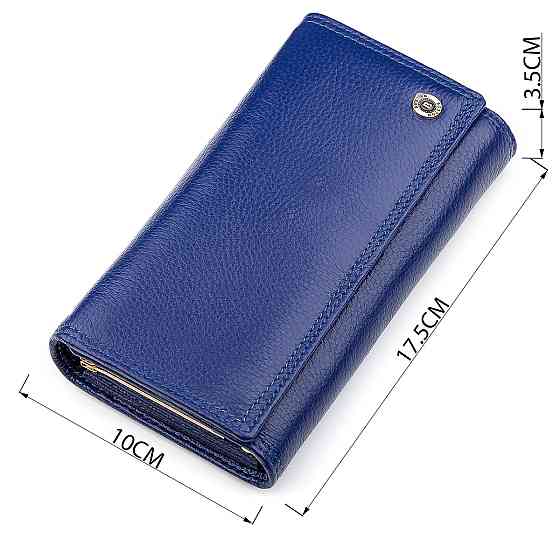 Кошелек женский Boston 18491 (S9001B) вместительный Синий Киев