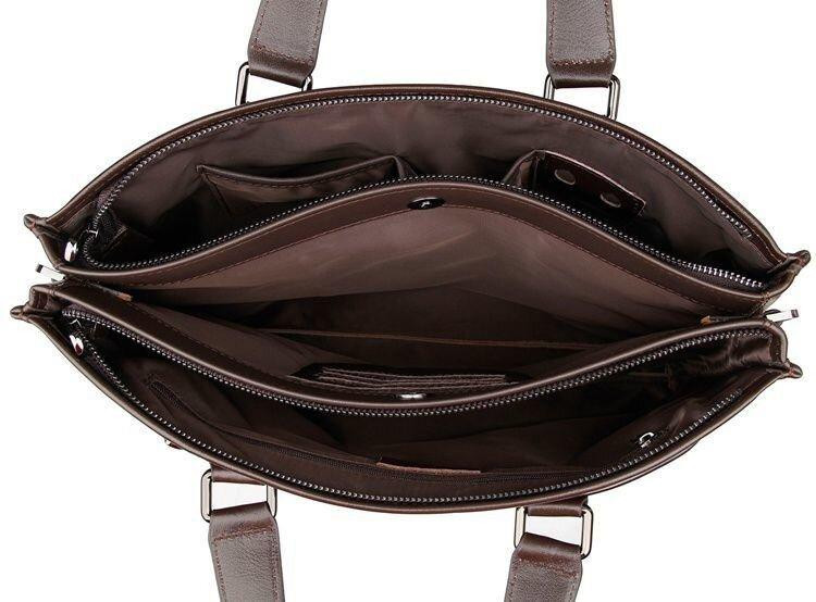 Кожаная мужская сумка для документов работы и города Vintage 14399 Коричневая Киев - изображение 20