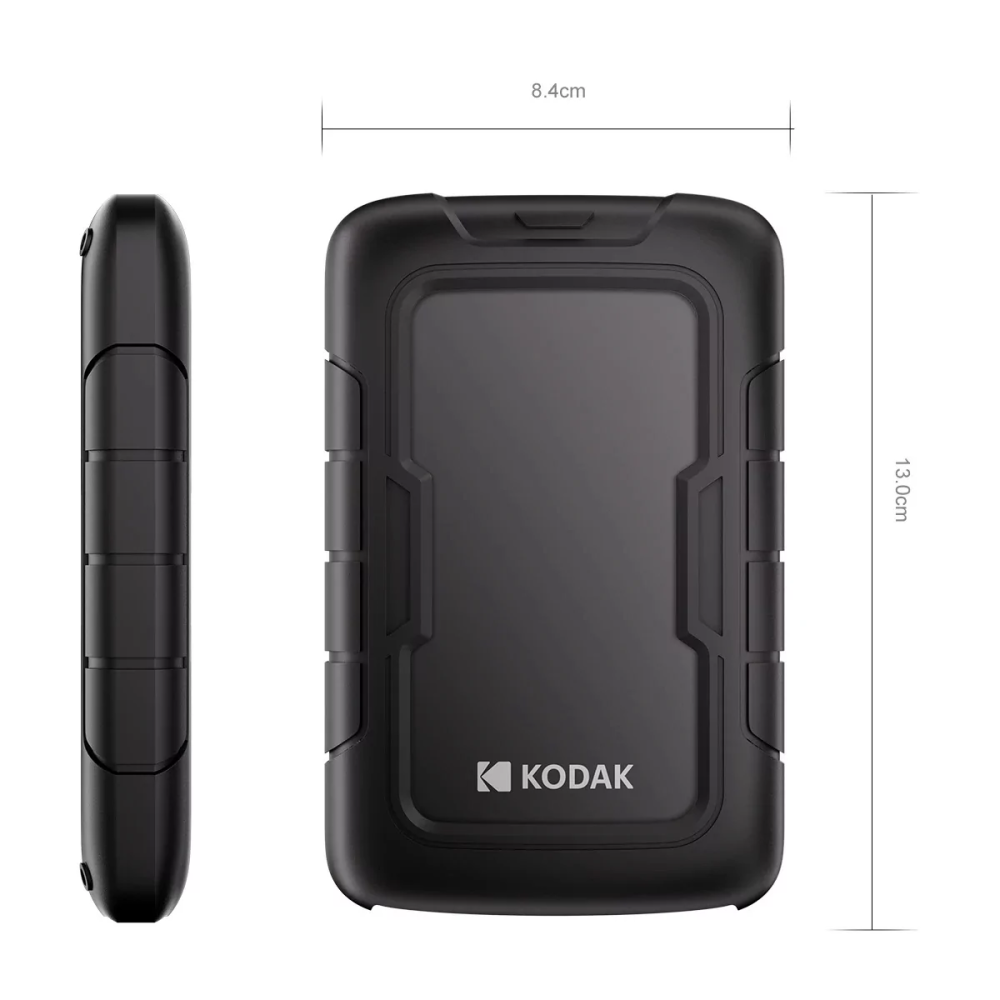 Зовнішній жорсткий диск Kodak P110 USB 3.2 Gen 1 (2.5" 500GB) Чорний Вінниця - фото 5