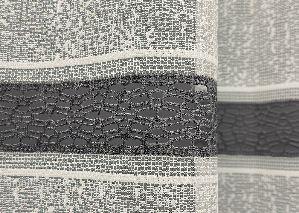 Тюль VR-Textil 1551т Bari Жакард Молочний з сірим 300х270 см (42-0471) Київ - фото 6