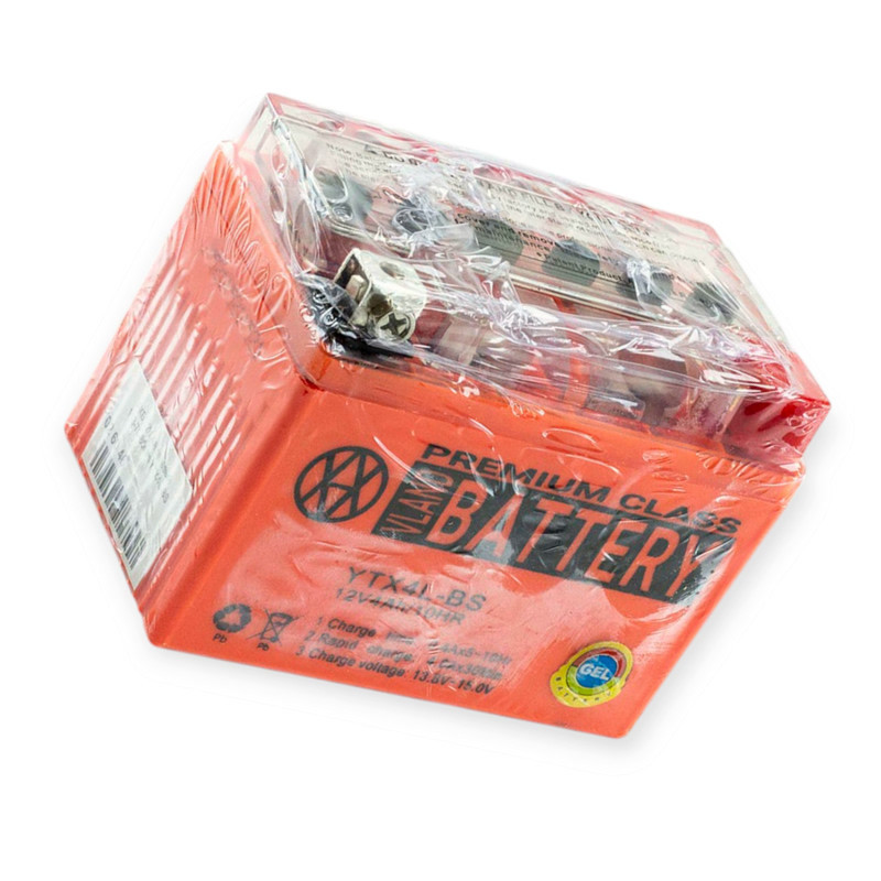 Акумулятор (110x85x70) скутер Хонда АФ 18,27, мопед Дельта гелевий помаранчевий 12V4A Мукачево - фото 1