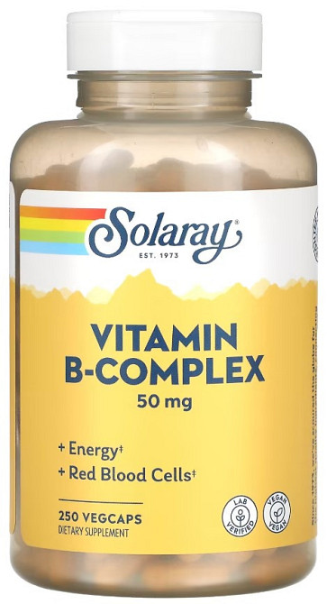 Комплекс витаминов группы В Solaray Vitamin B-Complex 50mg 50 vcaps Киев - изображение 1