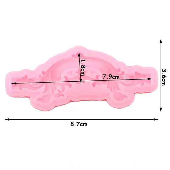 Молд силіконовий Абстракція 87 на 36 мм рожевий Київ