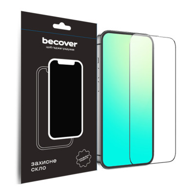 Стекло защитное BeCover Apple iPhone 15 Black (709719) Винница - изображение 1