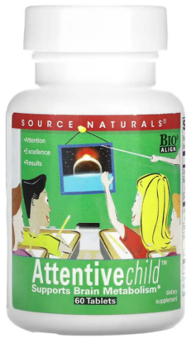 Комплекс для памяти и работы мозга детям Source Naturals Attentive Child™ 60 таб Киев - изображение 1