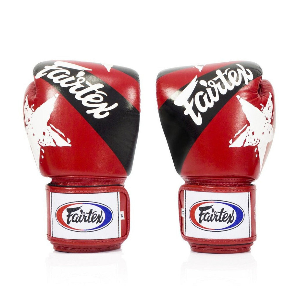 Боксерські рукавиці Fairtex BGV1 Nation Print Red 10 унцій (бинти в комплекті) Каменское - изображение 3