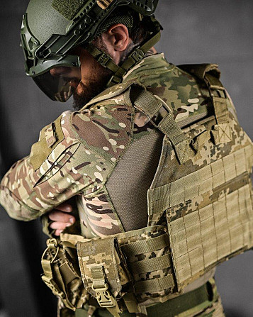 Плитоноска 4 швидкі скидання з напашником Cordura піксель ДЛ63965 Київ - фото 9