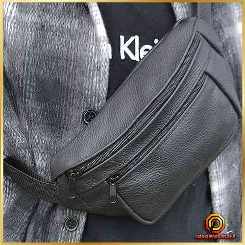 Стильная сумка бананка мужская кожаная коричневая Поясная нагрудная сумка натуральная кожа Киев