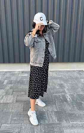 Джинсовая куртка женская весна/осень р 42-46 Серый Харьков