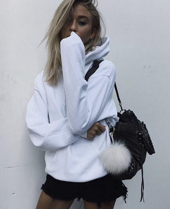 Біла жіноча толстовка (можна нанести будь-який напис) Чернівці - фото 1