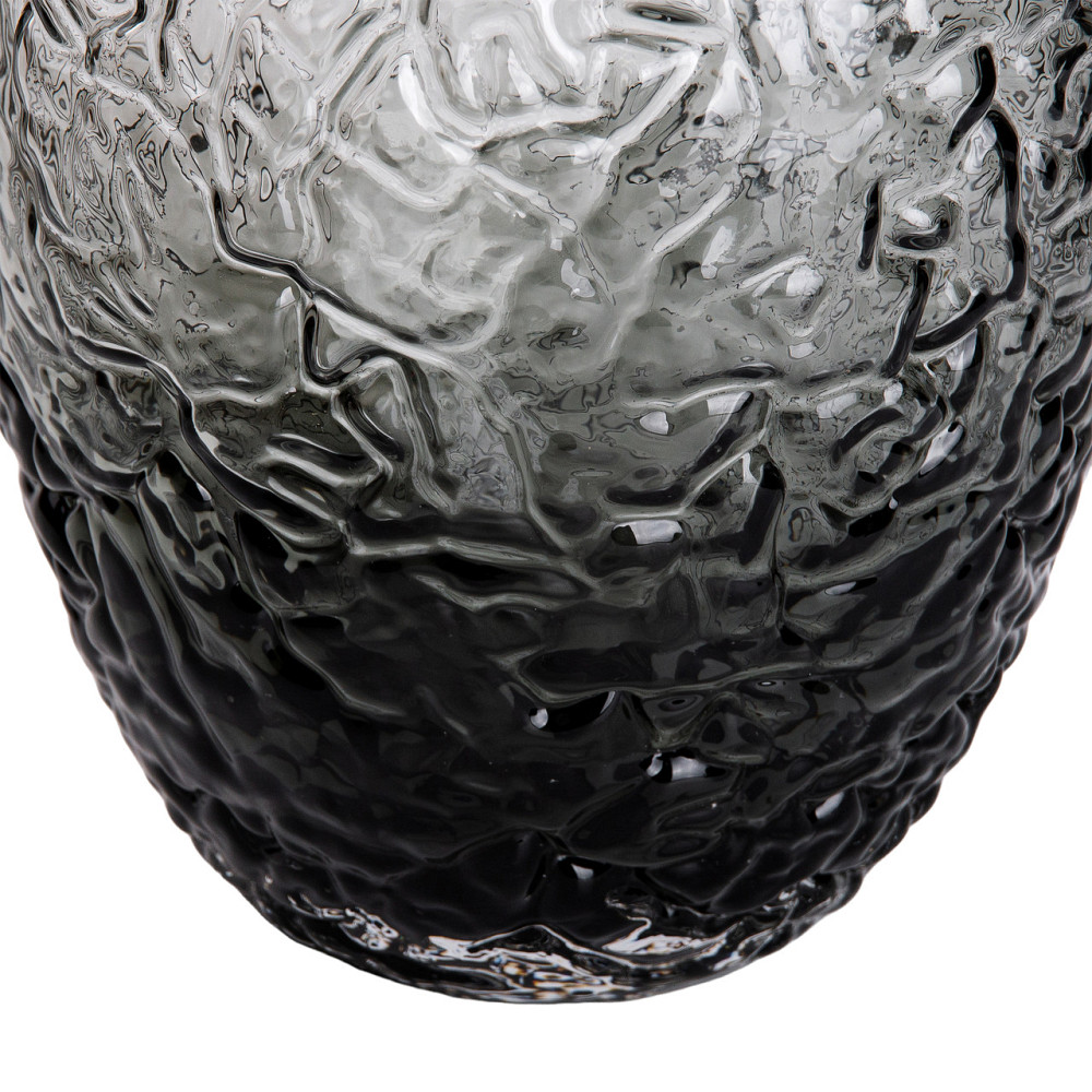 Yiwu Ваза для квітів зі скла, декоративна кругла, 30 см, сіра HP-1731 Коломия - фото 4