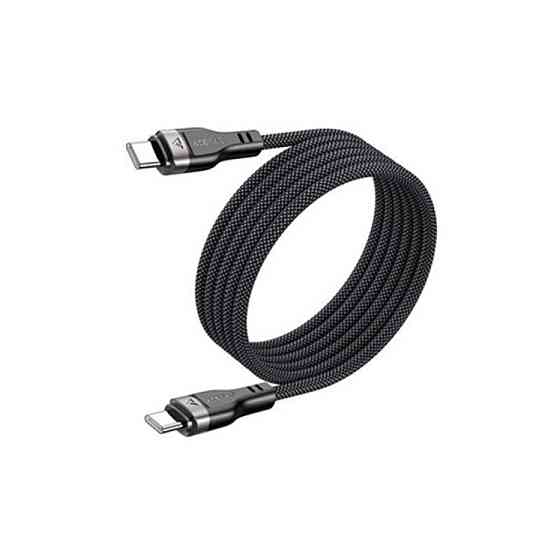 Кабель Type-C ACEFAST C11-03 3A, 60W, 1.2m, nylon + PVC, zinc connectors, Black 6974316280217 Одеса