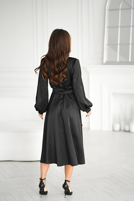 Жіноча сукня з запахом, з атласу Одеса - фото 4