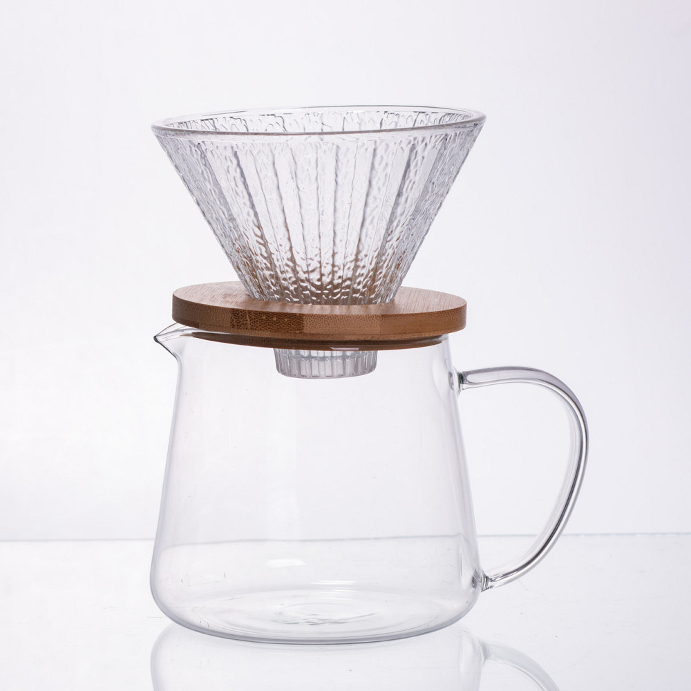 Набор для заваривания кофе стеклянный заварник и пуровер 600 мл 64486-28 Киев - изображение 1
